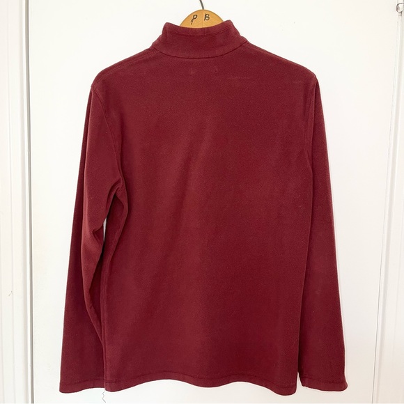 Chaps Red Fleece Half Zip Sweater - Picture 5 of 7